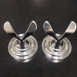 Chrome bathroom hooks